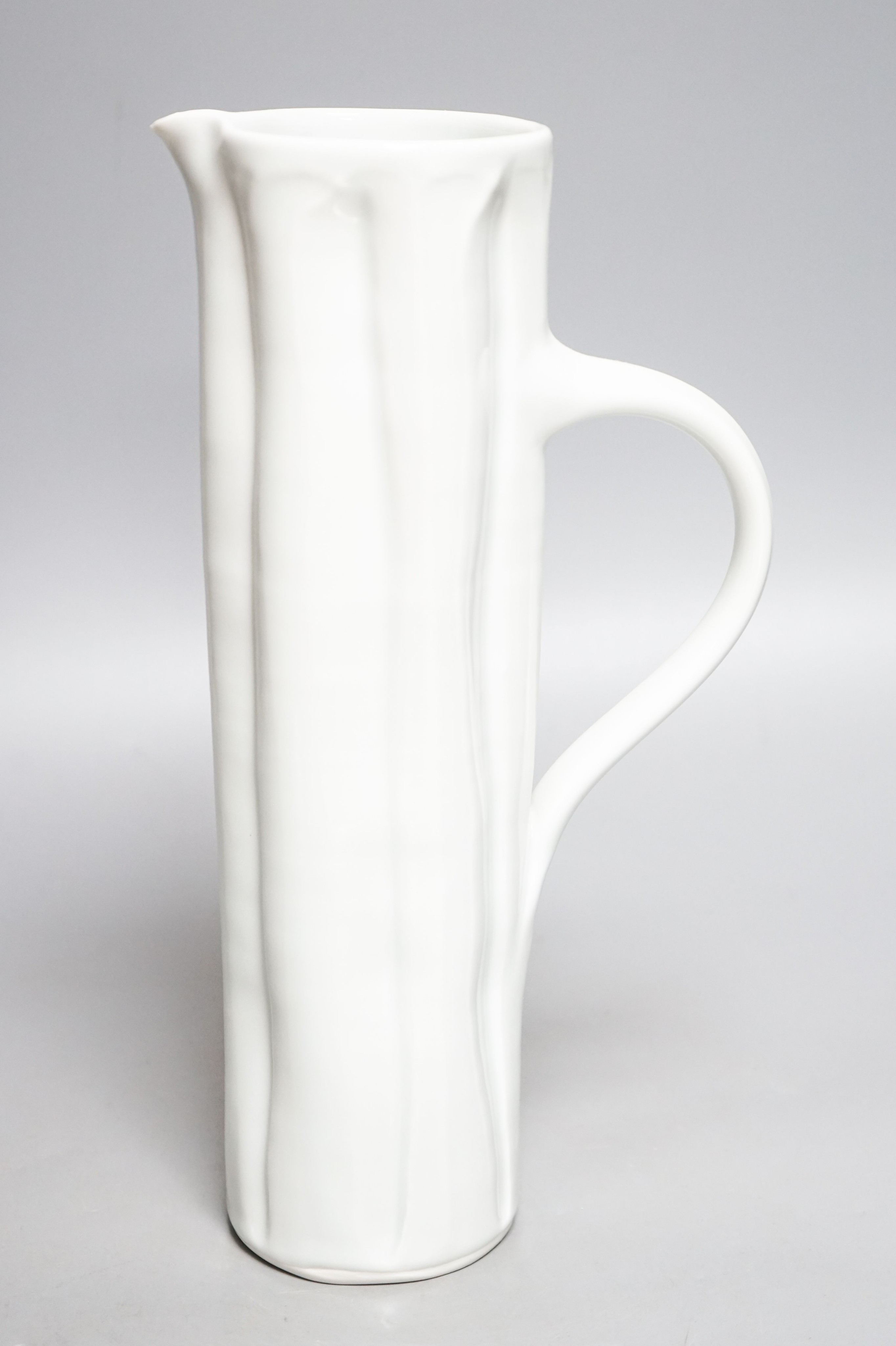 Joanna Howells (b.1960), a tall ‘chun’ glazed jug 31cm